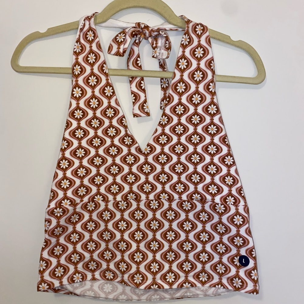 NWT Hollister Patterned Halter Top